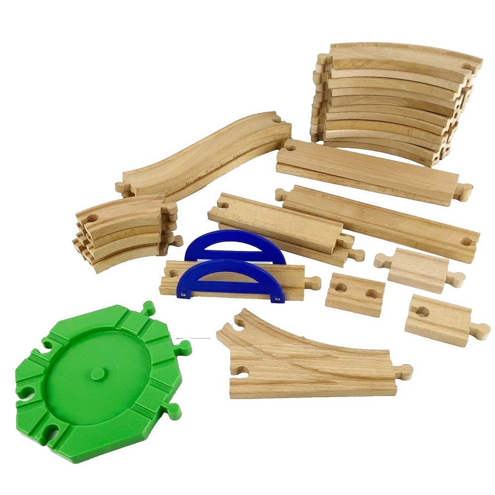 Brio Wooden Train Tracks Thomas the Train Wooden Railroad 31 Pieces inc. Bridge